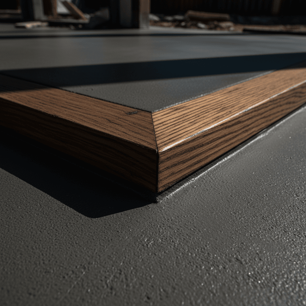 Detail of high-end residential renovation craftsmanship